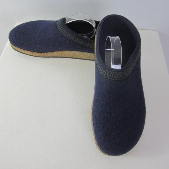Stegmann Women 9 Navy Blue Wool Felted Clogs Slip On Mules Comfy Shoes - Picture 5 of 12